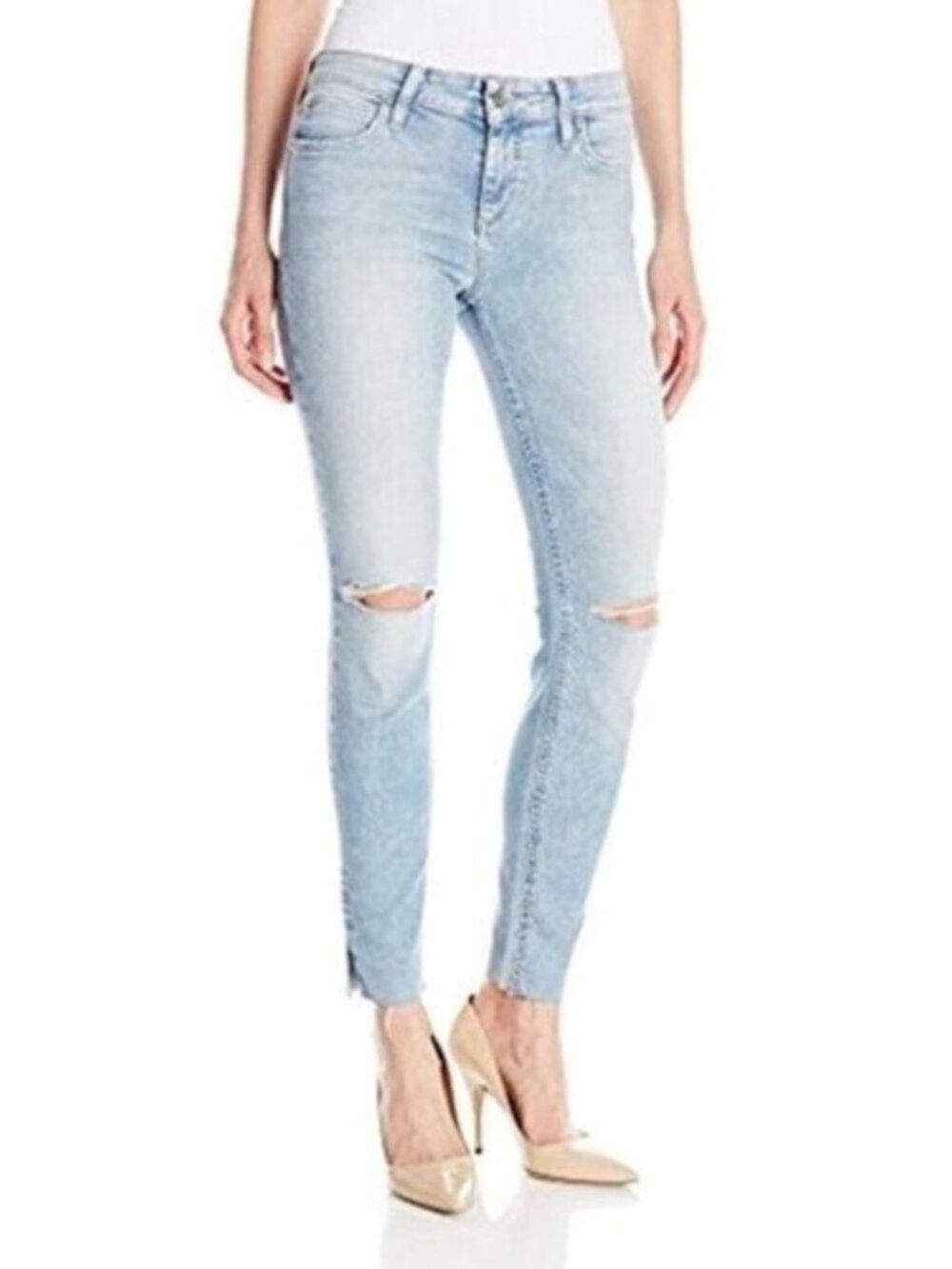 Joe's Jeans Skinny Jeans Split hem distressed Light wash Off Duty Casual Neutral